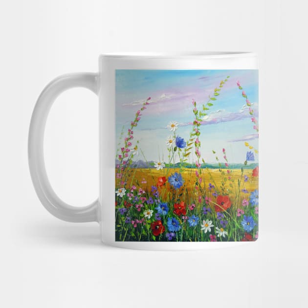 Field in summer flowers by OLHADARCHUKART